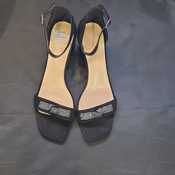 BRAND NEW JONES NEW YORK ANKLE STRAP HEEL with SPARKLE BOW SANDAL - Picture 2 of 15
